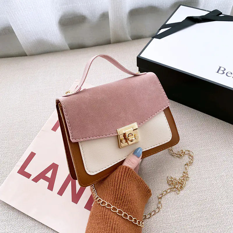 Retro Women's Handbags with Niche Contrast Design