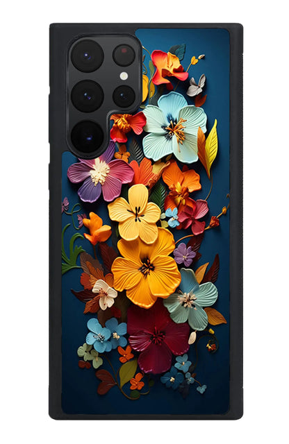Jeuloth for Samsung Galaxy S23 Ultra Case - Colourful Floral Designed Phone Cases - TPU Phone Cases - Drop Protection