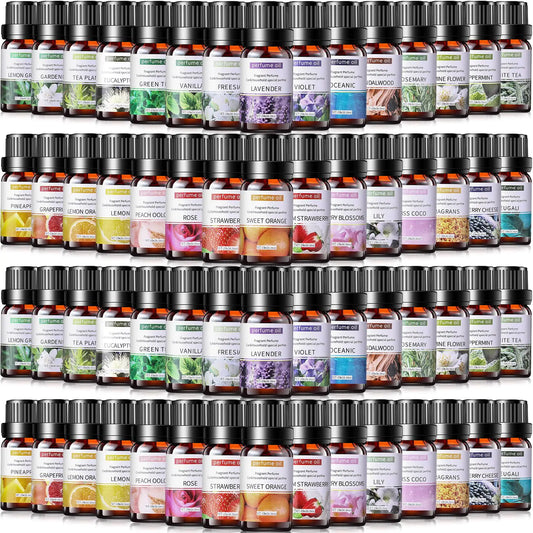 Nuanchu 90 Essential Oils Set 10ml Natural Essential Oils Aromatherapy Essential Oil Kit for Diffuser Humidifier Aromatherapy Oils for Candle Bath Bombs Making
