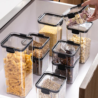 Transparent Plastic Storage Jars for Home Use
