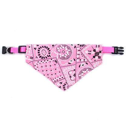 Printed Pet Bibs and Triangular Scarves for Dogs/Cats
