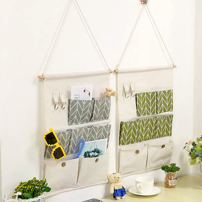 Storage Rack with Hanging Pockets for Home Use