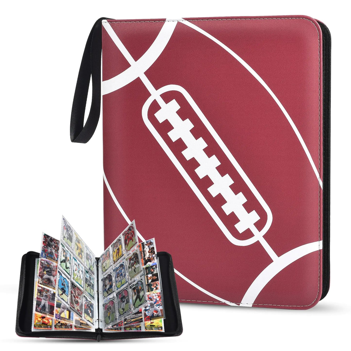 Derowern Card Binder for Boys Gifts 980 Cards Collectible Trading Card Holder Case 9 Pocket Card Packs Binders Album Book with Zipper for MTG TCG Sports Cards Game Cards