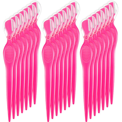 Mudder 21 Pcs Face Razors for Women and Men Eyebrow Razors Shaver Facial Razor Multipurpose Face Trimmers with Precision Cover for Women Makeup Face Care Tools (Rose Red)
