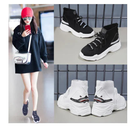 Socks Shoes, High-Top Sports Shoes, Sneakers