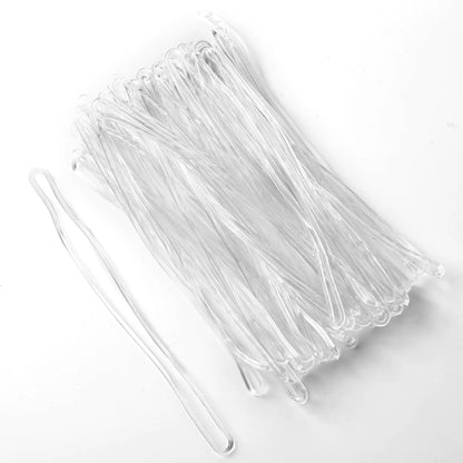 50 Pcs Luggage Tag Loops Luggage Tag Strap Bag Tag 5.9 Inch Plastic Clear Travel Luggage Loops Transparent Plastic Name Tag Loop for ID Cards Business Card Insert Bags Suitcase Label Fastener