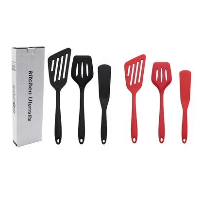 3pcs Silicone Kitchenware Set: Frying & Pizza Shovels