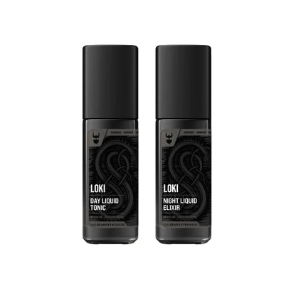 The Beard Struggle Tonic + Elixir Beard Oil Bundle - Platinum Collection - Grooming Beard Oil - Softens Moisturizers and Strengthens Beard Growth - Pack of 2 Loki Unscented