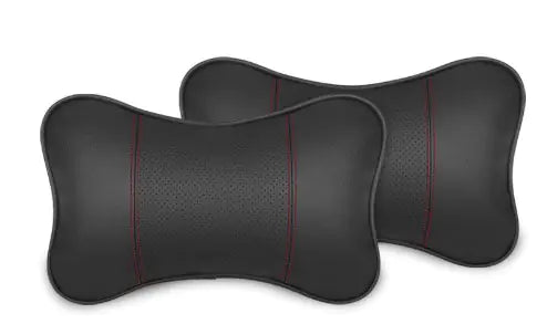 2pcs Multi-color Leather Car Neck Pillows for Support