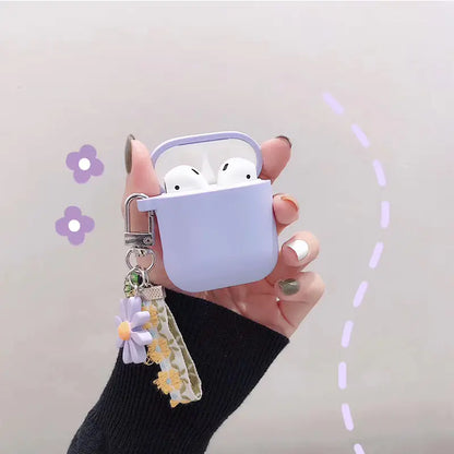 Liquid Silicone Floral AirPods Case for Wireless Earbuds