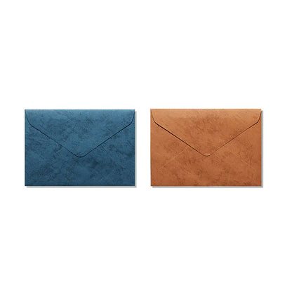 Handmade Blue Cowhide Envelopes for DIY Invitations