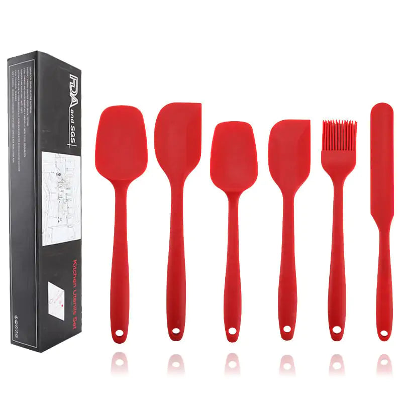 Cream Silicone Kitchenware 6-Piece Baking Set