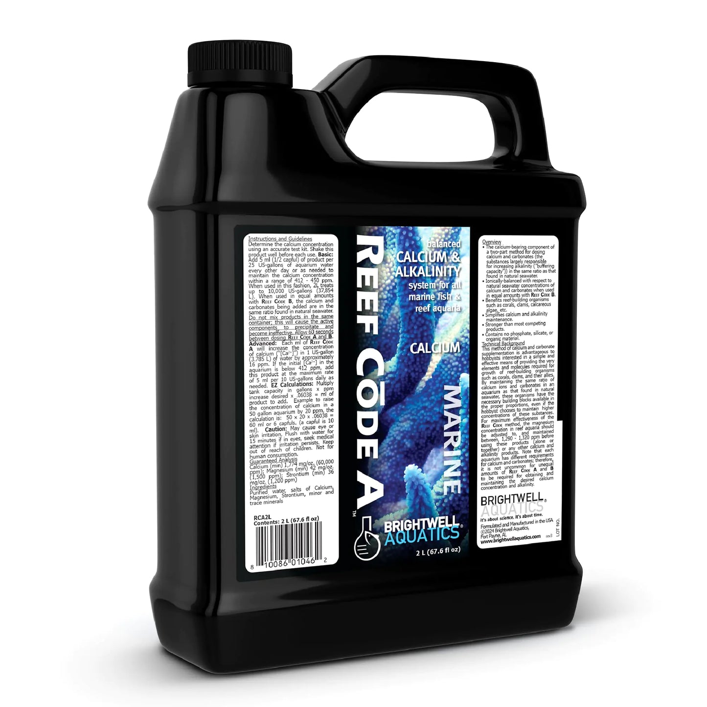 Brightwell Aquatics ABARCA2L Reef Code A Liquid Salt Water Conditioners for Aquarium 67.6-Ounce