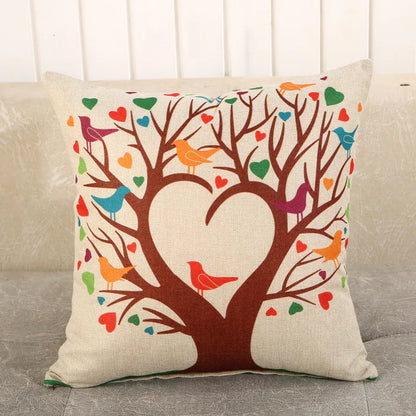 Linen Printed Pillows for Car and Couch Decoration