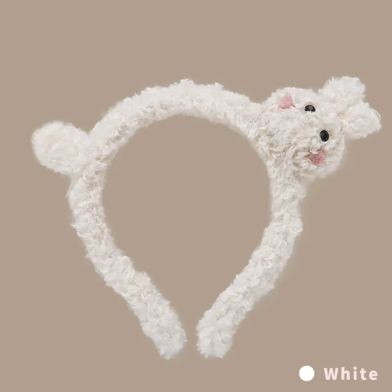 Cute Cartoon Plush Face Wash Headband for Women