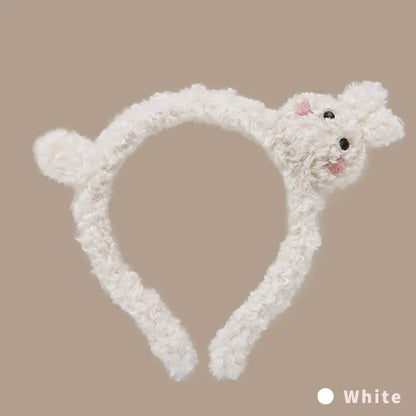 Cute Cartoon Plush Face Wash Headband for Women