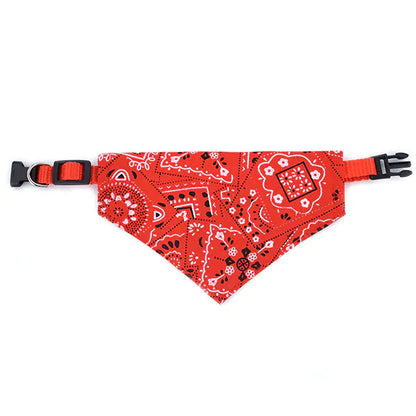 Printed Pet Bibs and Triangular Scarves for Dogs/Cats