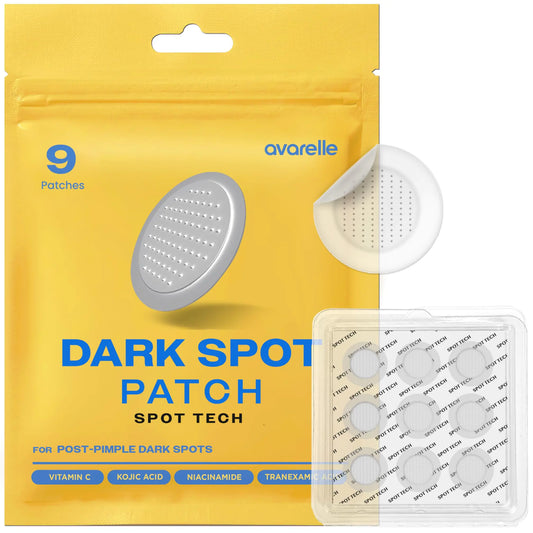 AVARELLE Dark Spot Patches (9 CT) | Dark Spot Acne Patches for Face & Body with Vitamin C | Pimple Patches for Post-blemish Skin Care with Niacinamide Tranexamic Acid & Kojic Acid