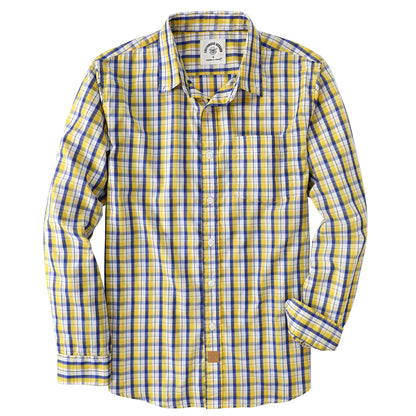 Dubinik®Mens Shirts Long Sleeve Shirts for Men Casual Button Down Vintage Plaid Pocket Soft Mens Button Up Shirts Long Sleeve