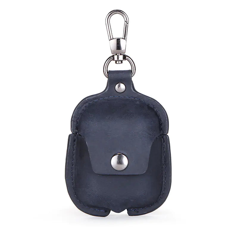 Crazy Horse Leather Case for AirPods 2 Wireless Earbuds