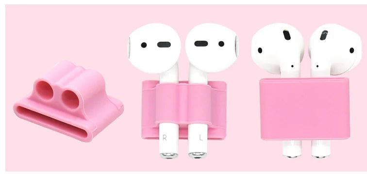 Silicone Case for Wireless Earbuds with Strap Holder