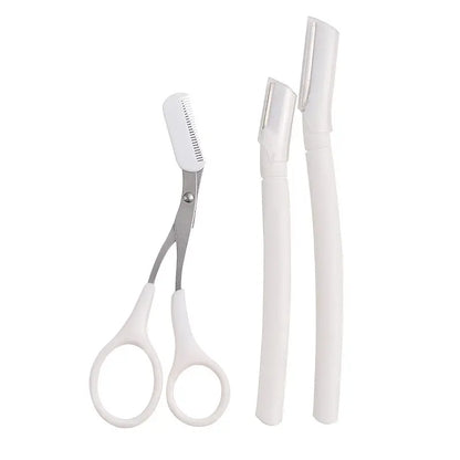 Eyebrow Trimmer Kit with Exfoliating Dermaplaning Razors