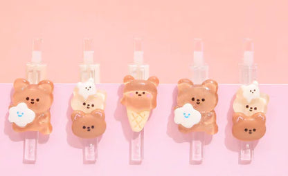 Cute Bear Push Pen - 0.5mm Gel Pen for Students