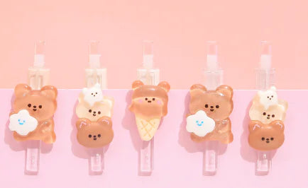 Cute Bear Push Pen - 0.5mm Gel Pen for Students