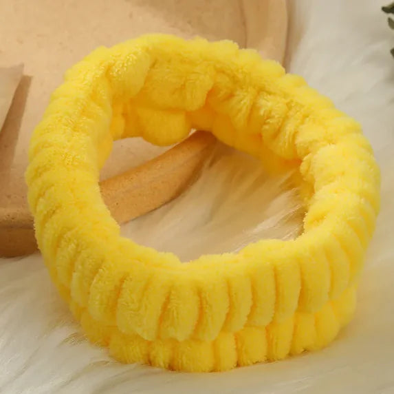 Simple Solid Color Face Wash Headband