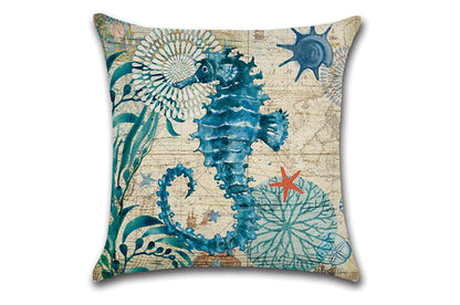 Ocean Creature Plush Pillows: Turtle, Seahorse, Whale, Octopus