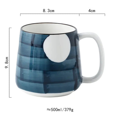 Large Handpainted Ceramic Coffee Tea Milk Mugs