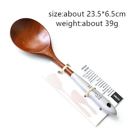 Colorful Wooden Kitchenware Spoons and Shovel Set