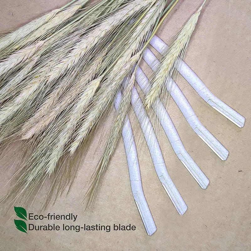 Biodegradable Wheat Straw Eyebrow Razors - 3 Pack