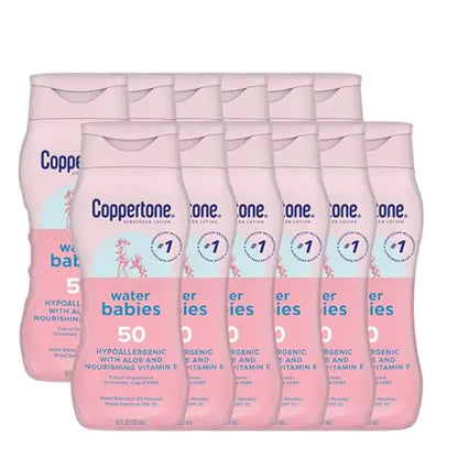 Coppertone Water Babies Sunscreen Lotion Spray SPF 50 Pediatrician Recommended Baby Sunscreen Spray Water Resistant Sunscreen for Babies 6 Oz Spray