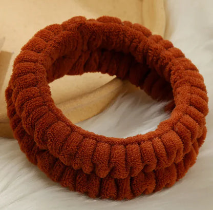 Simple Solid Color Face Wash Headband