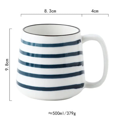 Large Handpainted Ceramic Coffee Tea Milk Mugs