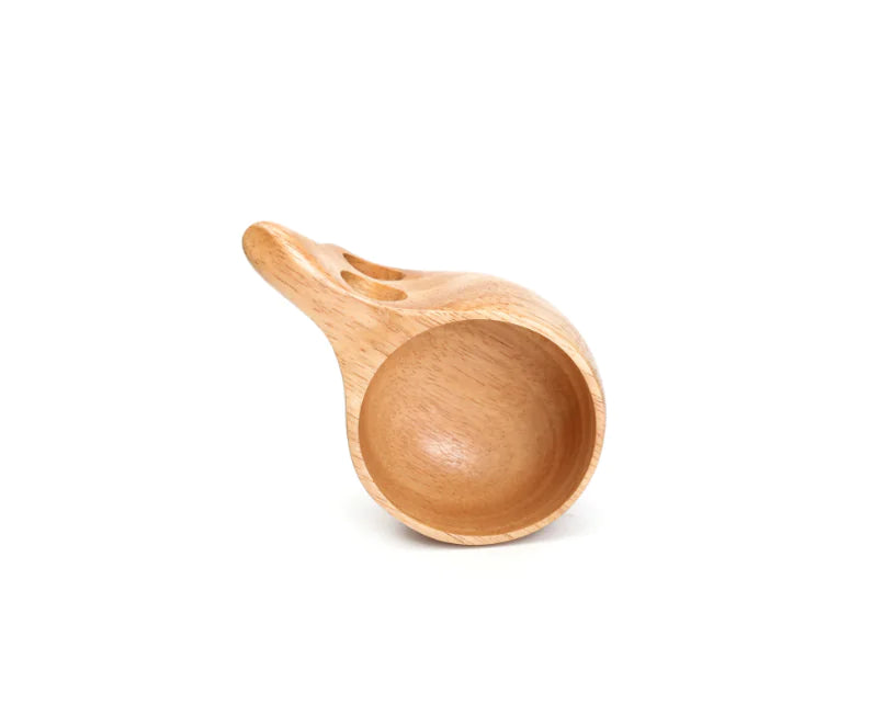 Rubberwood Coffee Cups and Milk Mugs - Double Handle
