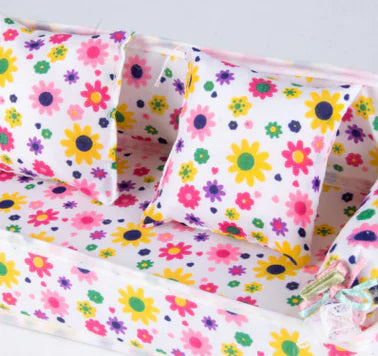 Barbie Doll Accessories with Fabric Sofa and Pillows
