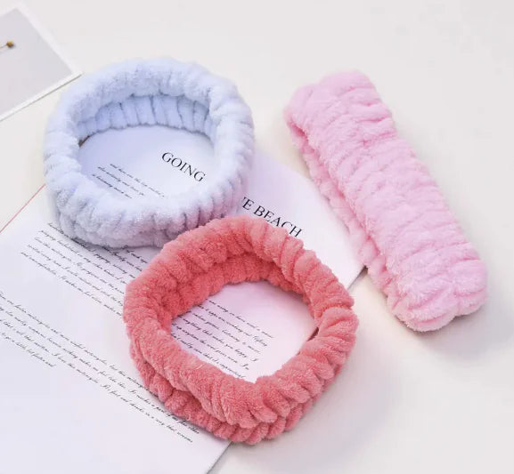Simple Solid Color Face Wash Headband