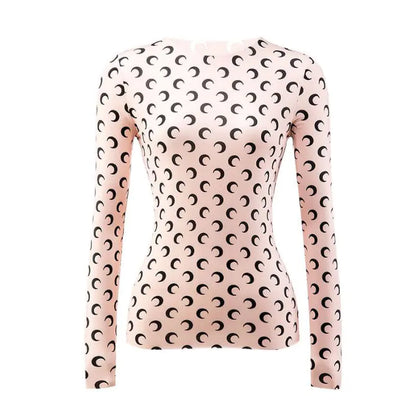 Women's Long-Sleeved Marine Moon T-Shirts & Underwear
