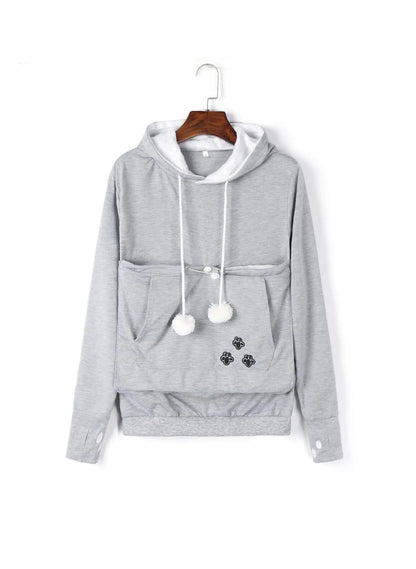 Cute Winter Hoodies with Pet Pocket for Women