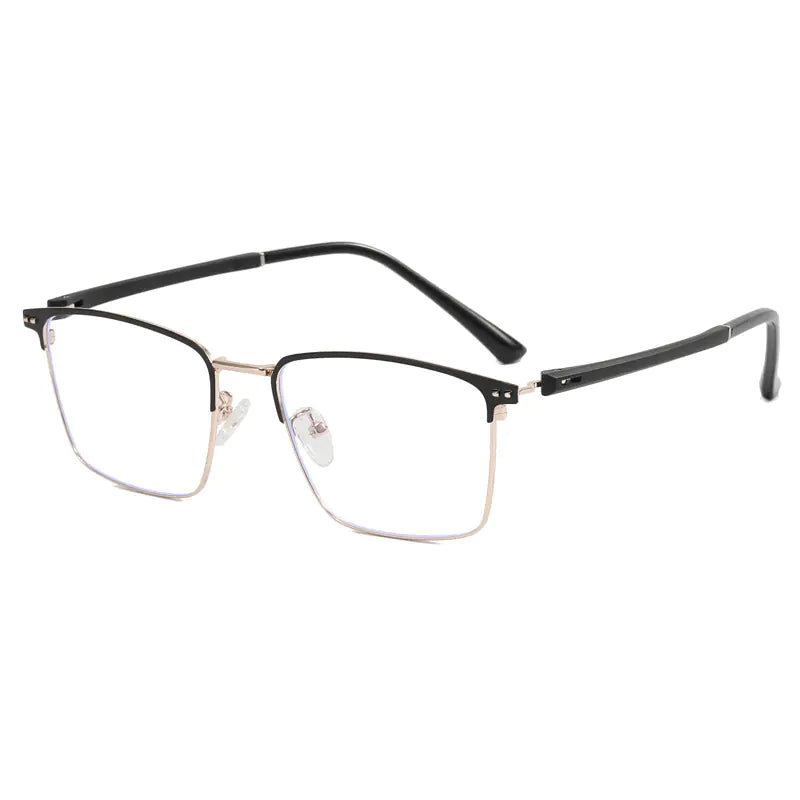 Anti-Blue Light Titanium Semi-Rimless Glasses for Men