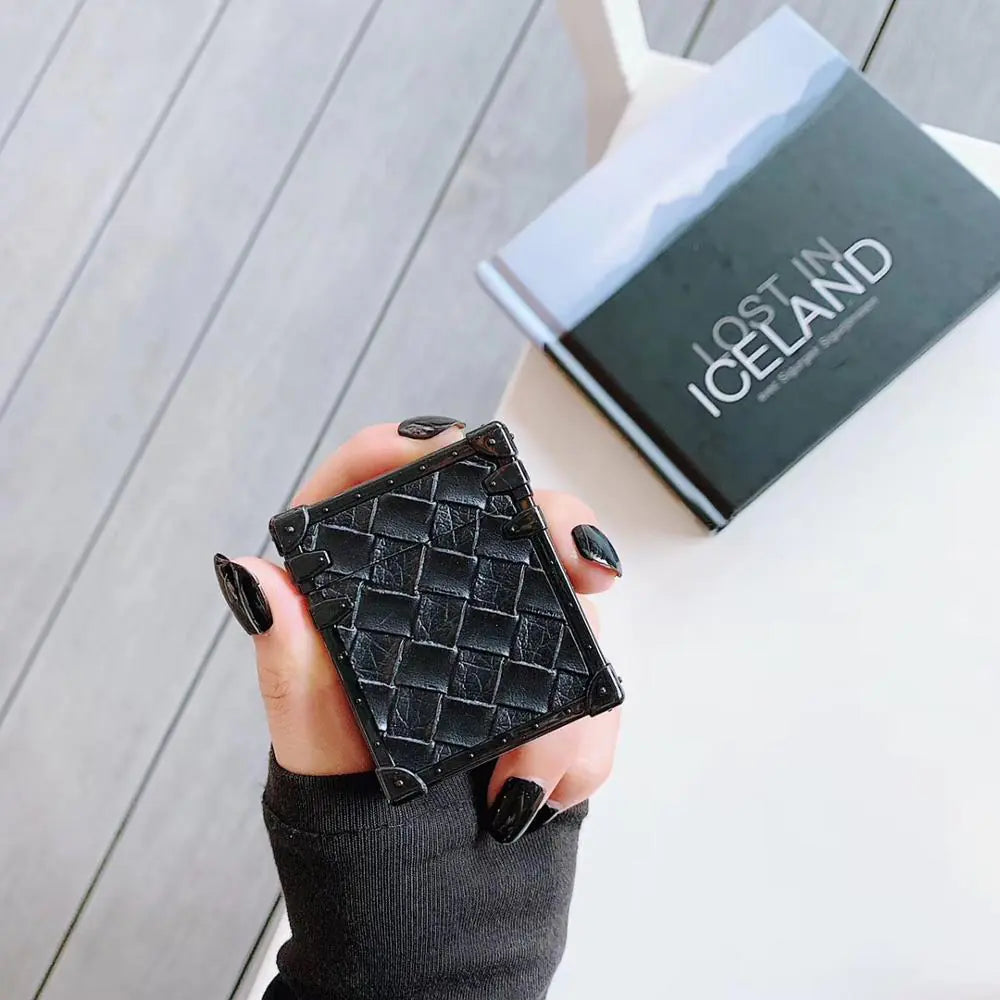 Woven Leather AirPods Case for Wireless Earbuds