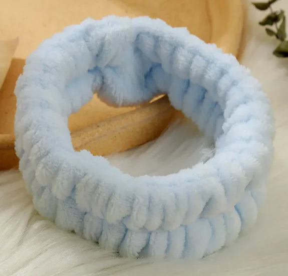 Simple Solid Color Face Wash Headband