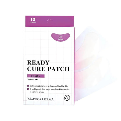 Madeca DERMA Ready Cure Patch Flexible – XL Hydrocolloid Patches for Large Area Coverage Perfect for Acne Zits Blemishes White & Blackhead Wound Care (10 Patches/Extra Large Size / 78mm)
