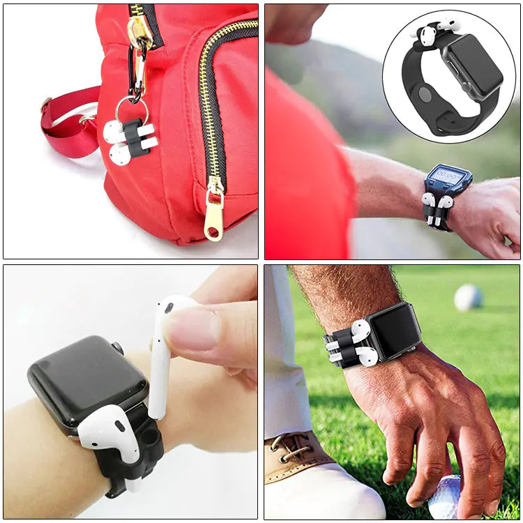 Silicone Case for Wireless Earbuds with Strap Holder