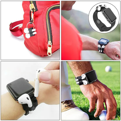 Silicone Case for Wireless Earbuds with Strap Holder