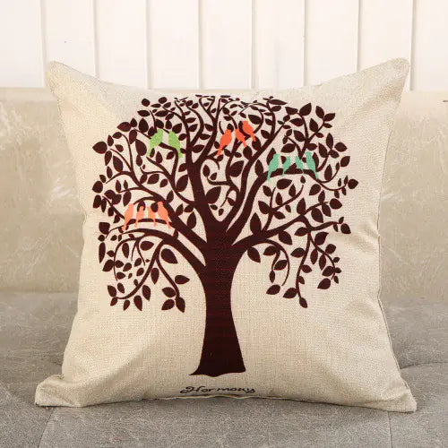 Linen Printed Pillows for Car and Couch Decoration