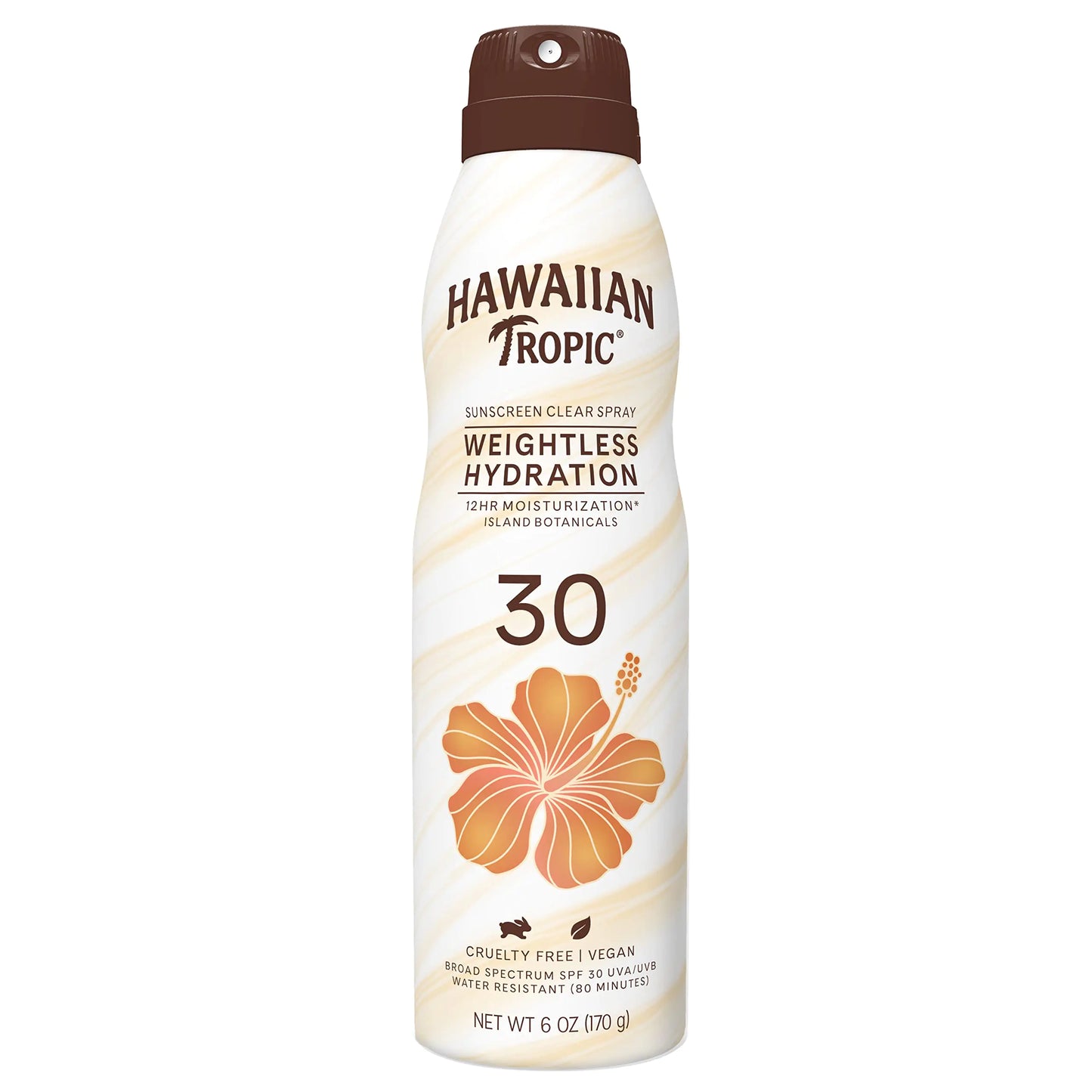 Hawaiian Tropic Weightless Hydration Clear Spray Sunscreen SPF 30 6oz | Hawaiian Tropic Sunscreen SPF 30 Sunblock Oxybenzone Free Sunscreen Spray On Sunscreen Body Sunscreen Spray 6oz