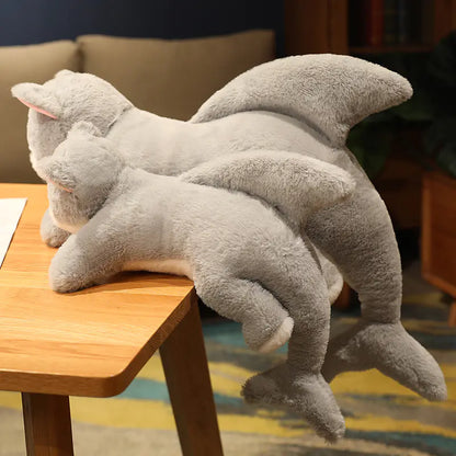 Shark Cat Plush Toy with Cute Animal Pillows